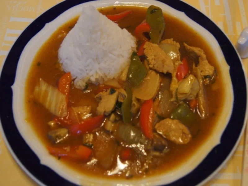 Rezept: Putenbrustfilet-Gemüse-Wok mit Jasmin Reis Bild Nr. 7043 Putenbrustfilet-Gemüse-Wok mit Jasmin Reis - Rezept - Bild Nr. 7043