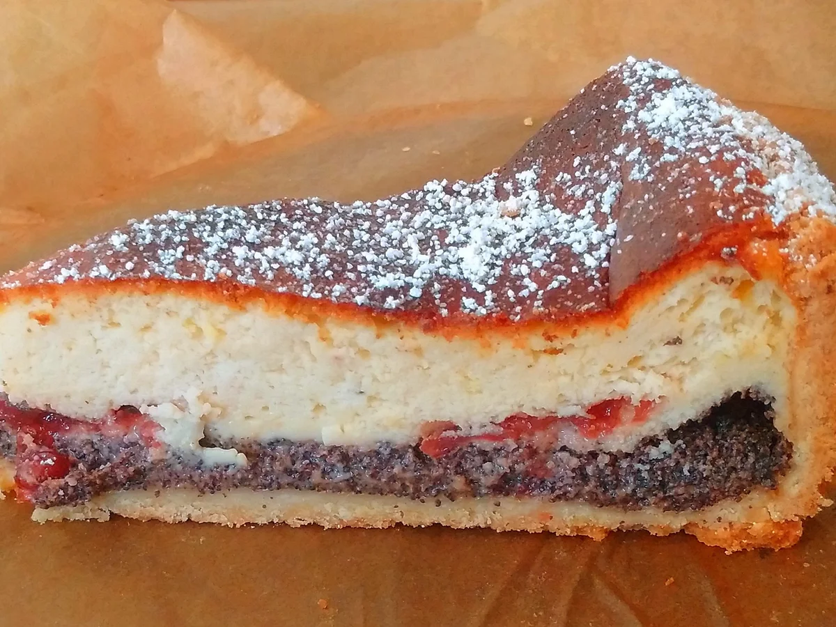 Mohn-Quark- Kuchen mit Preiselbeermarmelade - Rezept - Bild Nr. 7059