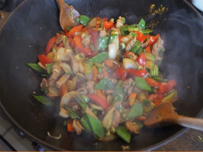 Nasi Goreng mit Putenbrust und Basmatireis - Rezept - Bild Nr. 15