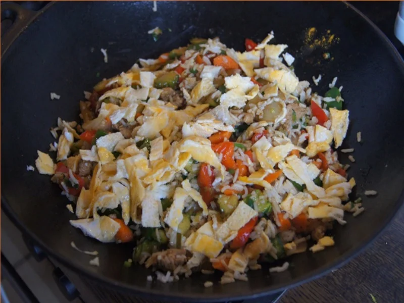 Nasi Goreng mit Putenbrust und Basmatireis - Rezept - Bild Nr. 17