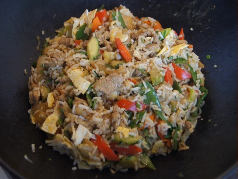 Nasi Goreng mit Putenbrust und Basmatireis - Rezept - Bild Nr. 18