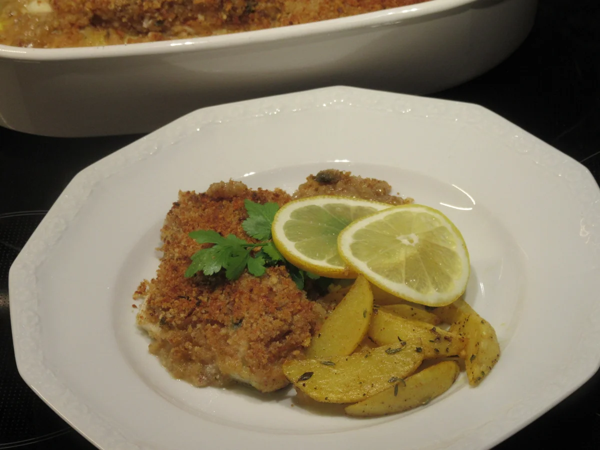 Rezept: Fisch: Schlemmerfilet in Zitronenbutter mit Ofenkartoffeln Bild Nr. 7075 Fisch: Schlemmerfilet in Zitronenbutter mit Ofenkartoffeln - Rezept - Bild Nr. 7075