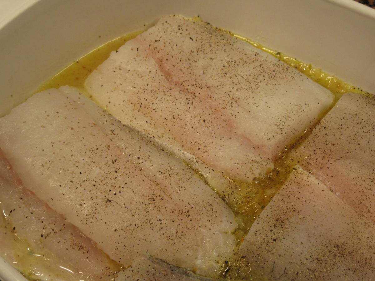 Fisch: Schlemmerfilet in Zitronenbutter mit Ofenkartoffeln - Rezept - Bild Nr. 7082