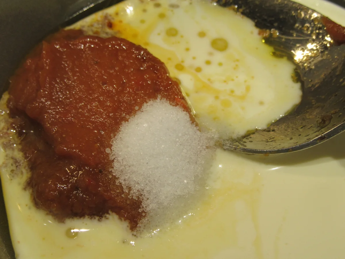 Rezept: Fleisch: Nackensteak aus dem Rohr mit Ajvar-Zwiebeln Bild Nr. 7086 Fleisch: Nackensteak aus dem Rohr mit Ajvar-Zwiebeln - Rezept - Bild Nr. 7086