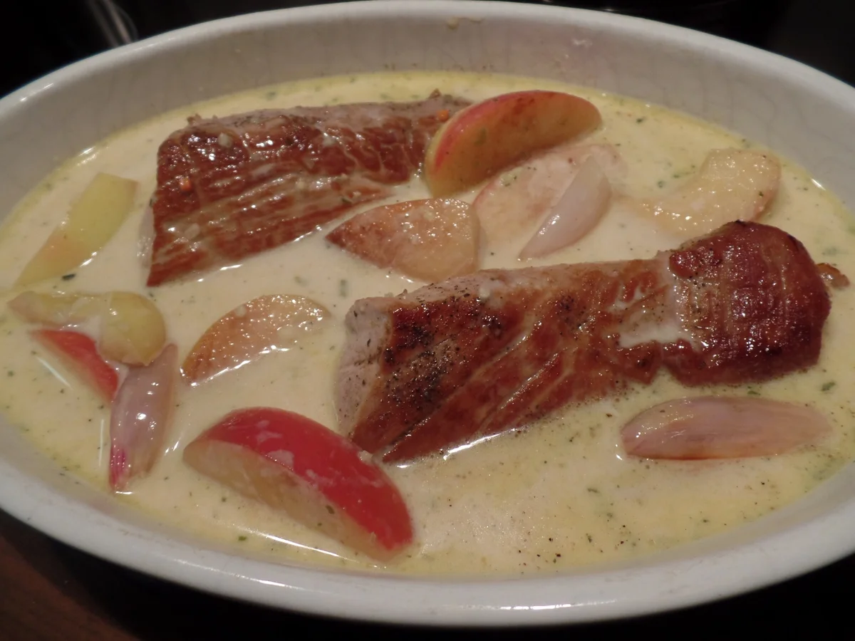 Schweinefilet mit Meerrettichsauce und Kartoffel-Parmesan-Stampf - Rezept - Bild Nr. 7090