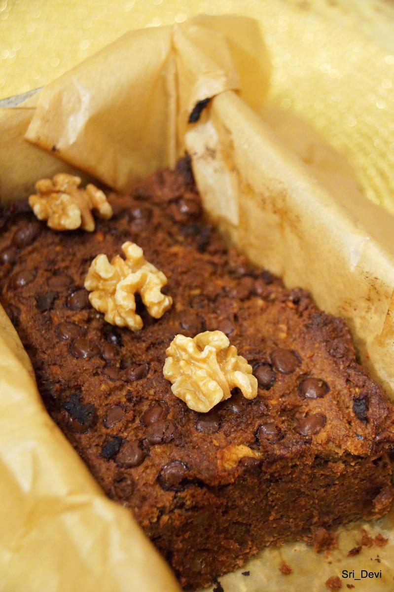 Kuchen: Schokoladen-Bananenbrot mit Nüssen - Rezept - Bild Nr. 7643