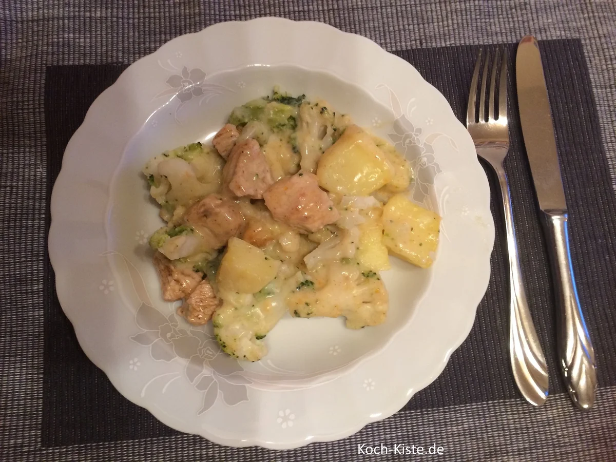 Blumenkohl-Brokkoli-Putenbrust-Auflauf - Rezept - Bild Nr. 7162