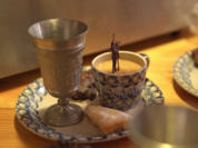 Birnenpudding mit Hasenöhrchen (Schmalzgebäck) und einem Früchtetaler - Rezept - Bild Nr. 2
