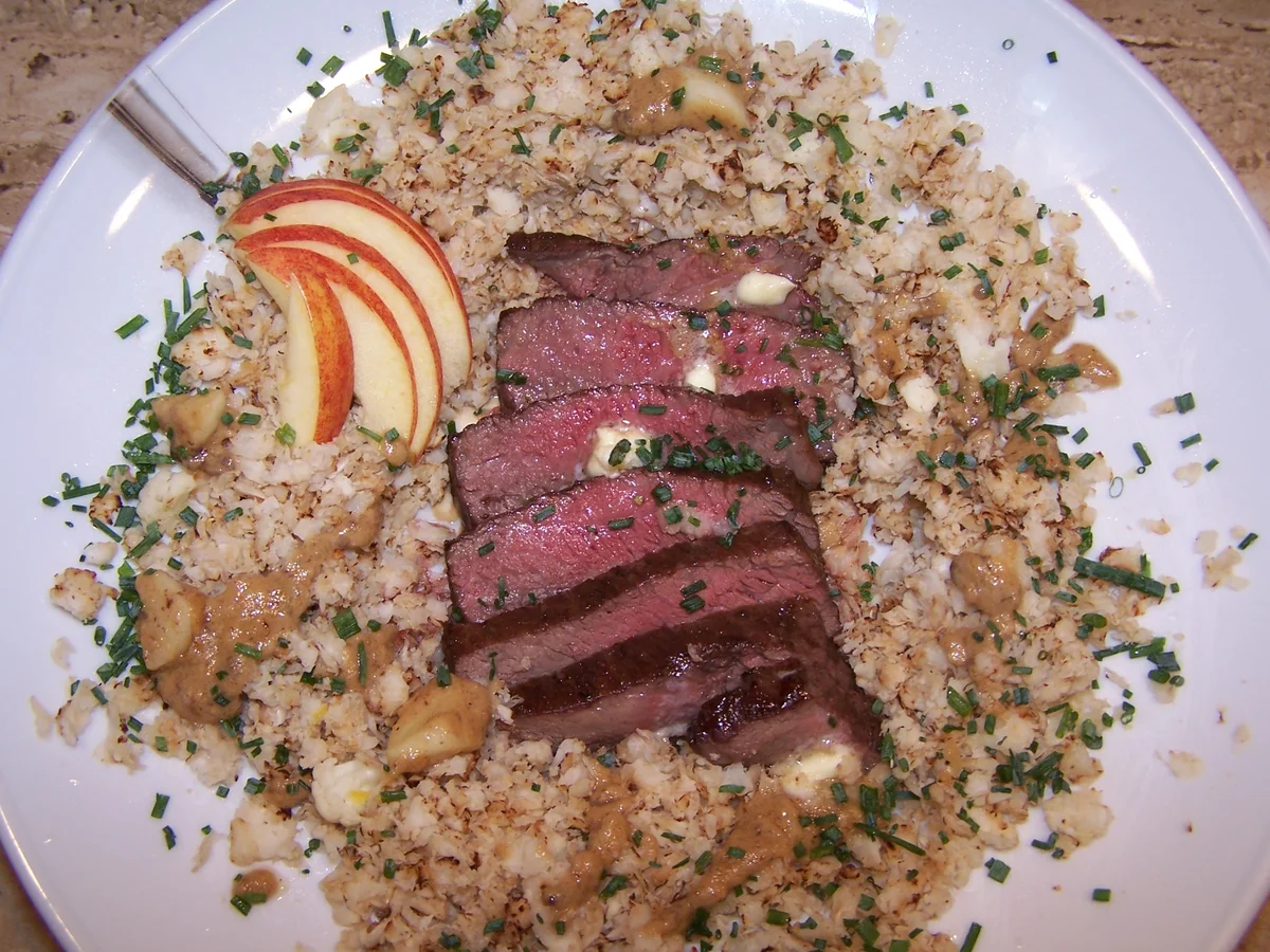 Rezept: Blumenkohl mal ganz anders , dazu ein klasse Steak Bild Nr. 7198 Blumenkohl mal ganz anders , dazu ein klasse Steak - Rezept - Bild Nr. 7198