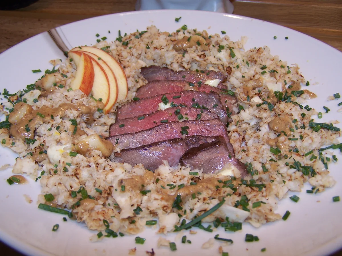 Rezept: Blumenkohl mal ganz anders , dazu ein klasse Steak Bild Nr. 7199 Blumenkohl mal ganz anders , dazu ein klasse Steak - Rezept - Bild Nr. 7199