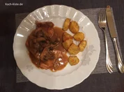 Schnitzel in Champignonsoße mit Knusperkartoffeln - Rezept - Bild Nr. 7195