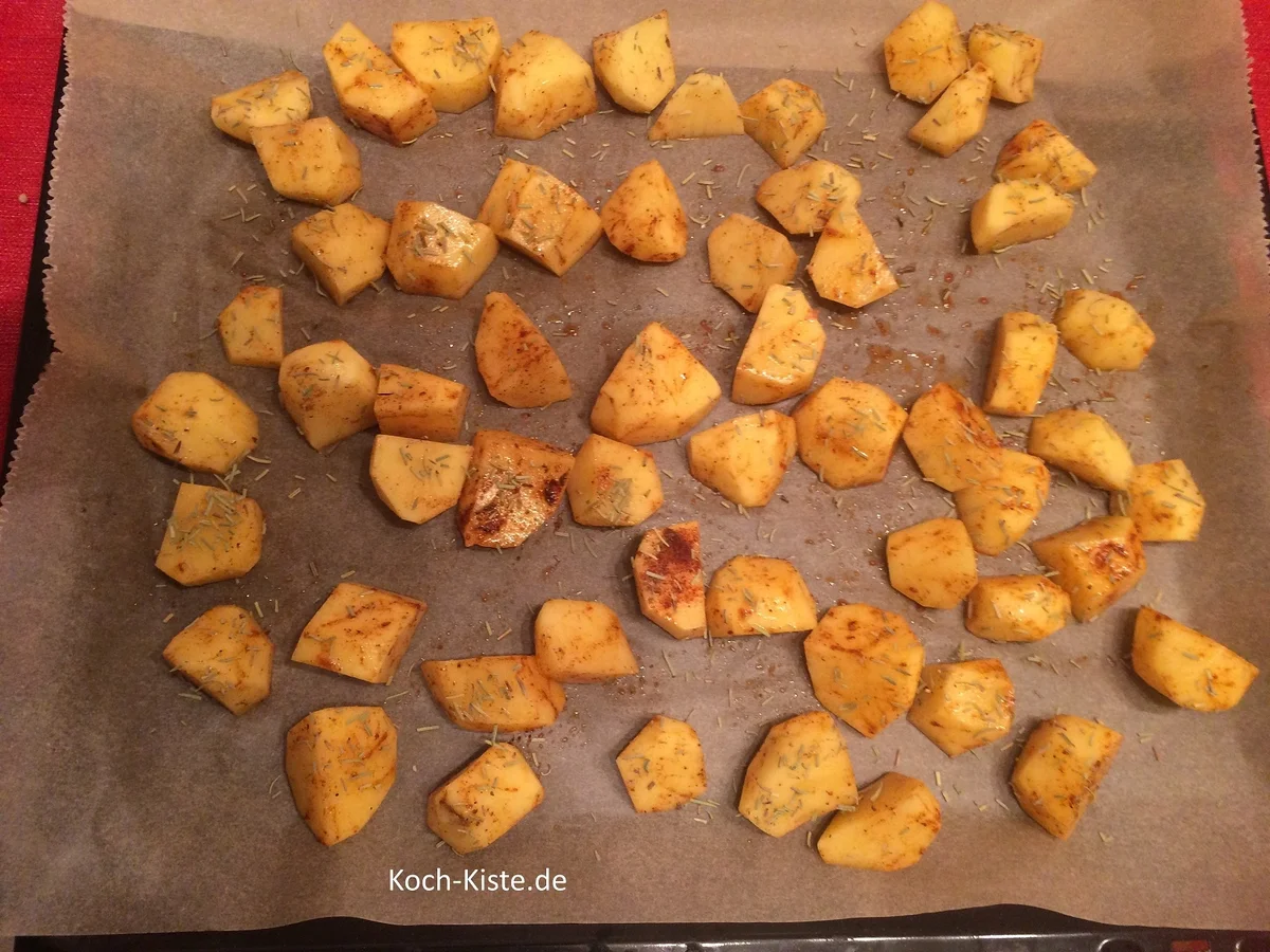 Schnitzel in Champignonsoße mit Knusperkartoffeln - Rezept - Bild Nr. 7206