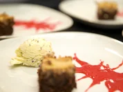 Brownie mit Cheesecake Topping und Lavendeleis - Rezept - Bild Nr. 7195