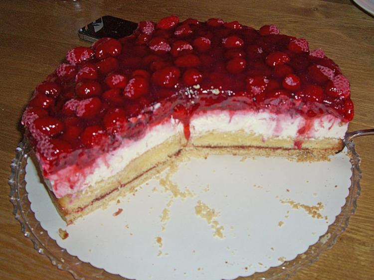 Himbeertorte mit Mascarpone - Rezept mit Bild - kochbar.de