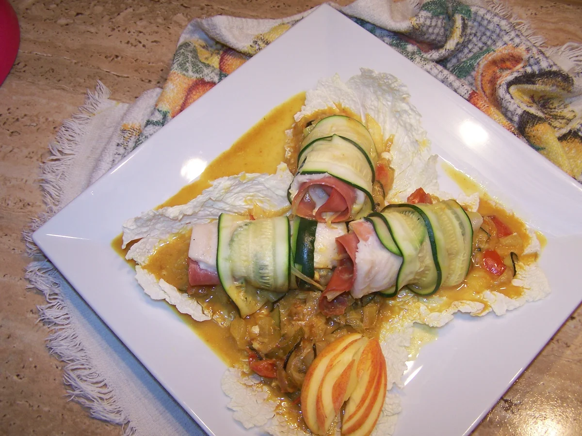 Seelachs Röllchen im Zucchini Mantel - Rezept - Bild Nr. 7292