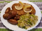 Kicher-Schnitzel, Röstkartoffeln und Curry-Lauch - Rezept - Bild Nr. 7576