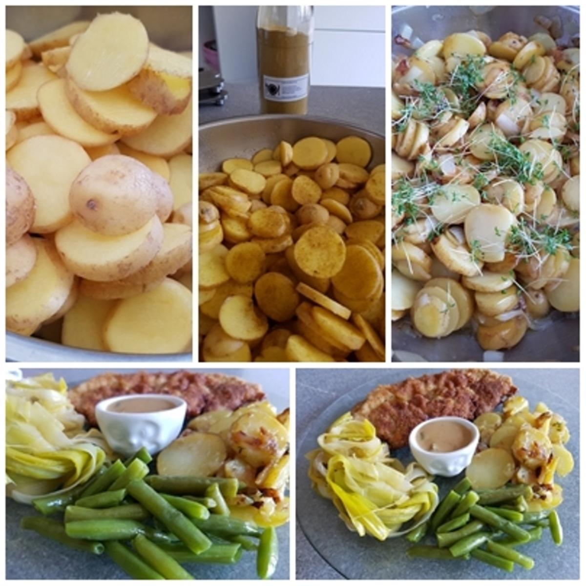 Schnitzel - Bohnen - Lauch - Kartoffel = Kochbar Challenge 1.0 (Februar 2019) - Rezept - Bild Nr. 4