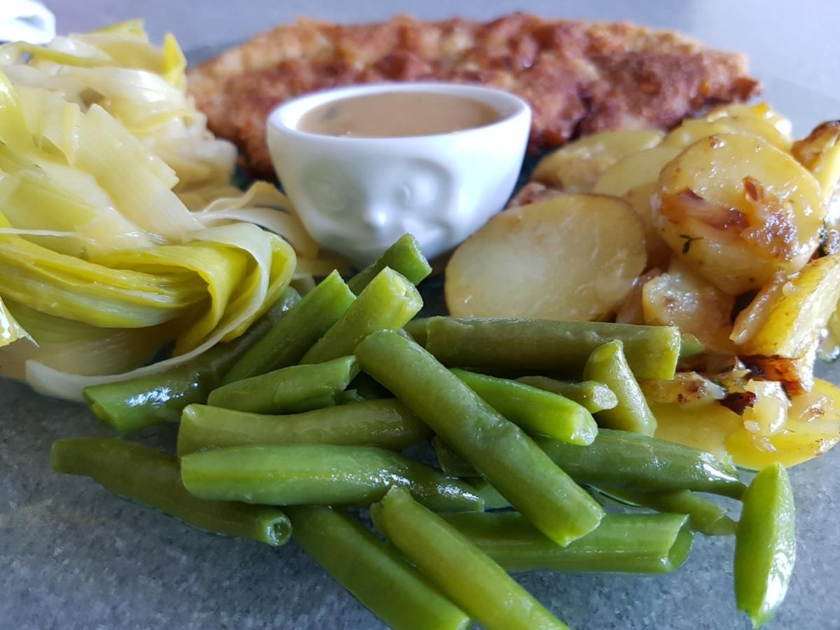 Schnitzel - Bohnen - Lauch - Kartoffel = Kochbar Challenge 1.0 (Februar 2019) - Rezept - Bild Nr. 7