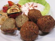 Vollkost: Falafel aus Linsen mit lauwarmem Grillgemüse - Rezept - Bild Nr. 7549