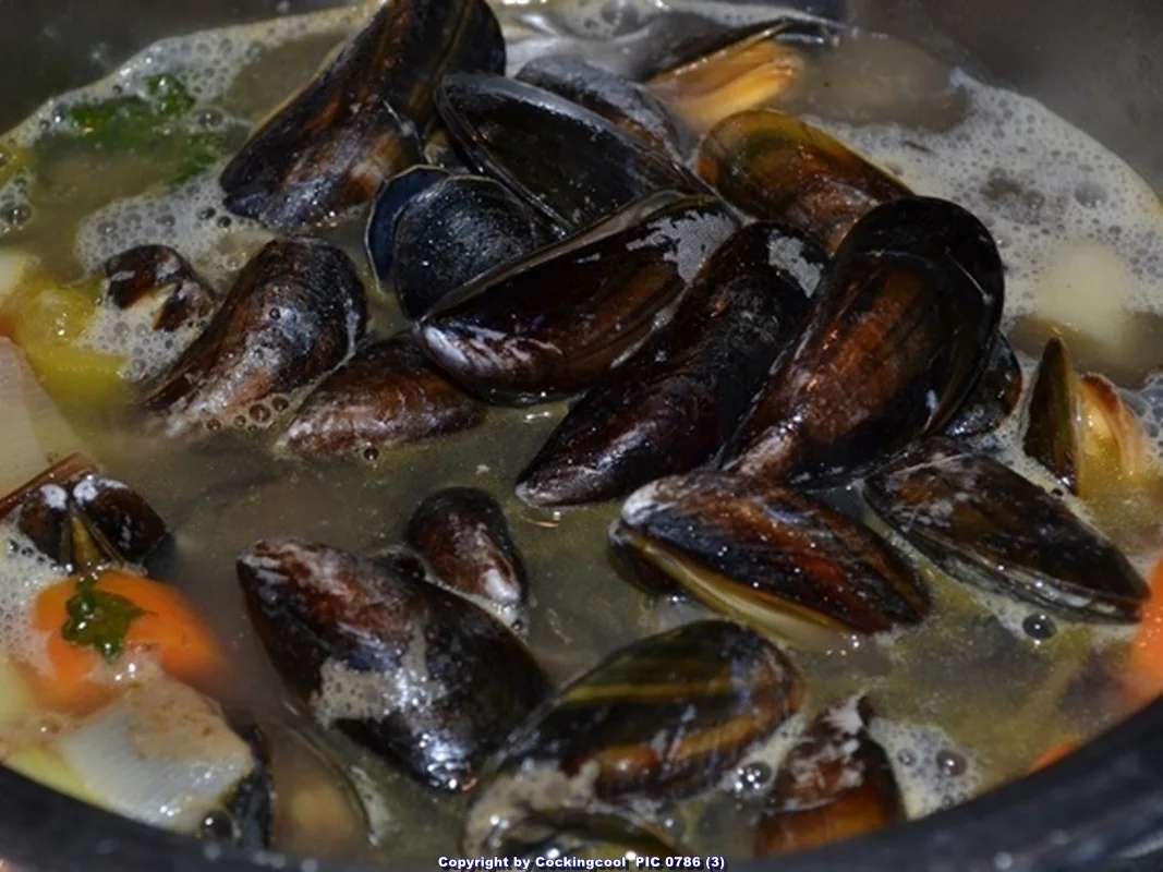 Miesmuscheln mit Weisswein und Knobi (rheinische Art) - Rezept - Bild Nr. 6