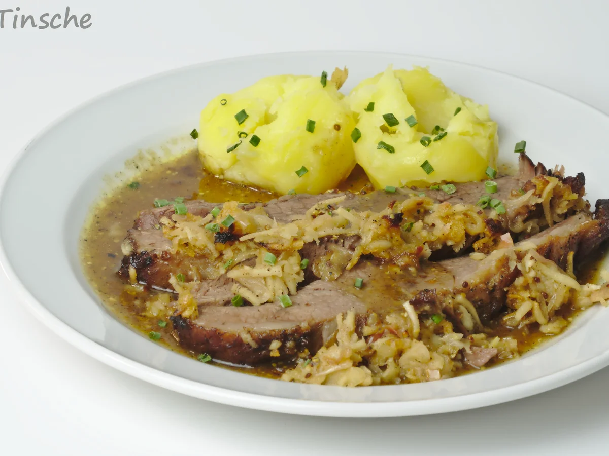 Rinderbrust geschmort in Cidre mit Meerrettich-Apfel-Kruste - Rezept - Bild Nr. 5