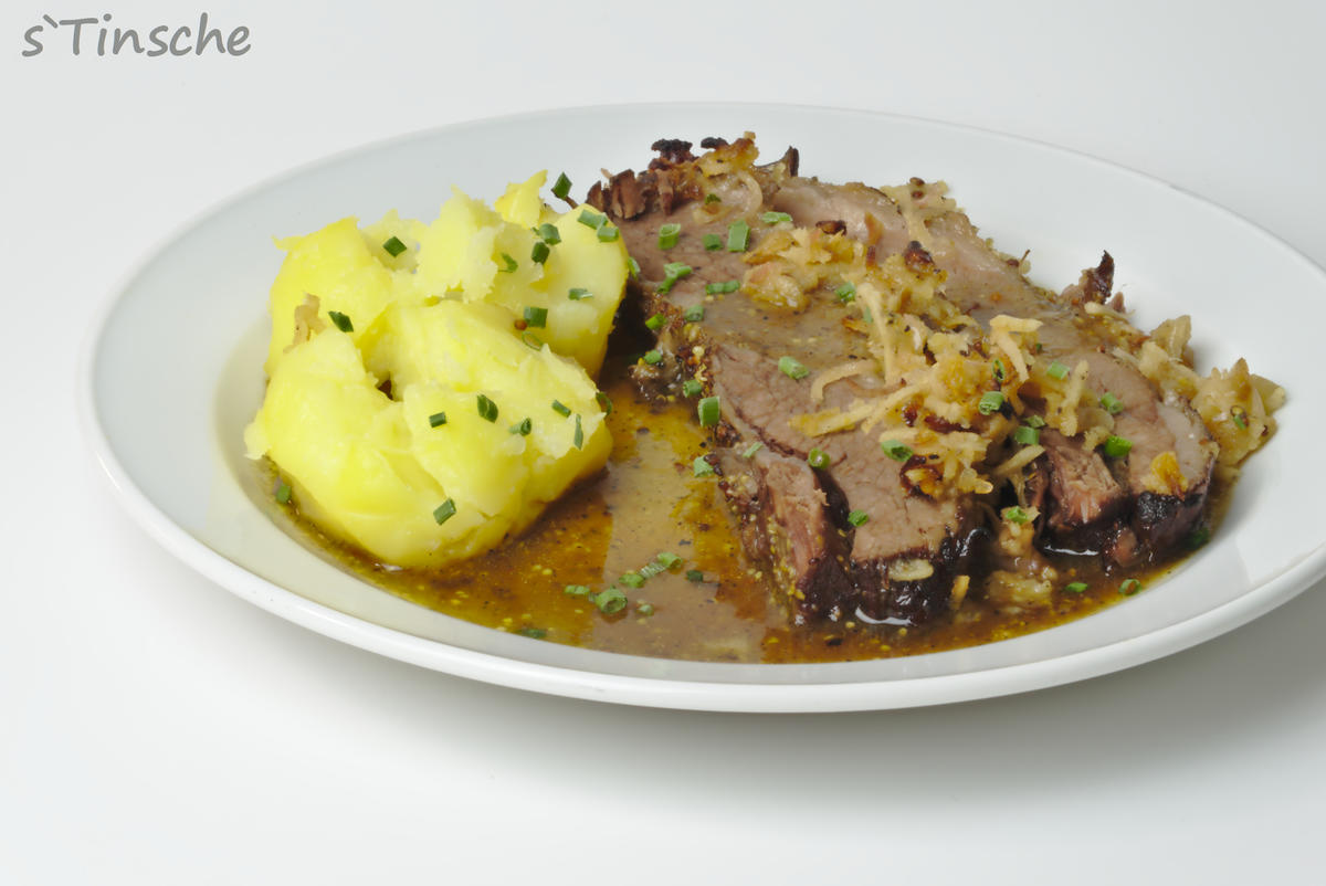 Rinderbrust geschmort in Cidre mit Meerrettich-Apfel-Kruste - Rezept - Bild Nr. 6