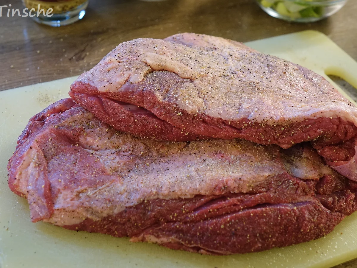 Rinderbrust geschmort in Cidre mit Meerrettich-Apfel-Kruste - Rezept - Bild Nr. 7582