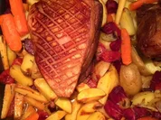 Rezept: Schweinebraten / Krustenbraten auf Winter-Ofen-Gemüse - einfach endgeil Bild Nr. 7587 Schweinebraten / Krustenbraten auf Winter-Ofen-Gemüse - einfach endgeil - Rezept - Bild Nr. 7587