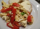 Paprika-Rührei mit Feta und Frühlingszwiebeln - Rezept - Bild Nr. 7600