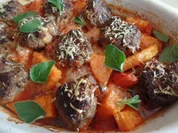 Kürbis-Hackbällchen -Auflauf - Rezept - Bild Nr. 7617