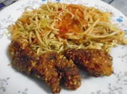Chinesische Bratnudeln mit Knusper-Schnitzelchen und Chinakohl Salat - Rezept - Bild Nr. 2