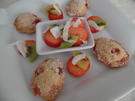 Mandel-Erdbeer-Madeleines mit Obstsalat - Rezept - Bild Nr. 7617