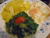 Baby-Spinat mit Spiegelei und Kartoffeln - Rezept - Bild Nr. 2
