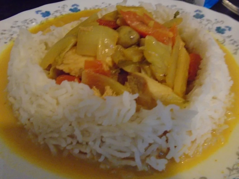 Hähnchencurry mit Basmatireis - Rezept - Bild Nr. 7617