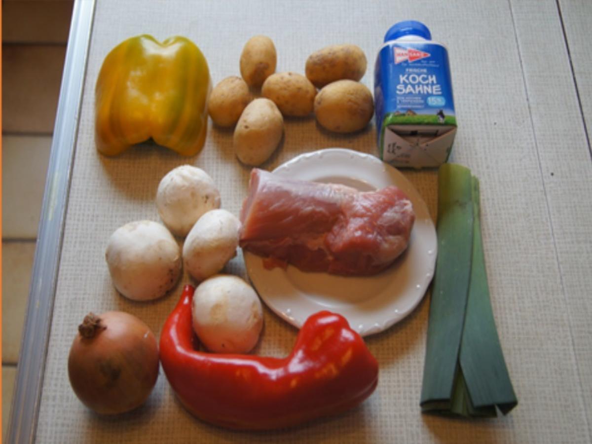 Gemüse-Schweinefilet-Wok mit gelben Drillingen - Rezept - Bild Nr. 3