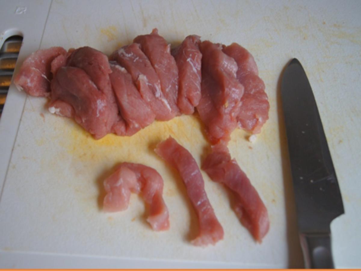 Gemüse-Schweinefilet-Wok mit gelben Drillingen - Rezept - Bild Nr. 4
