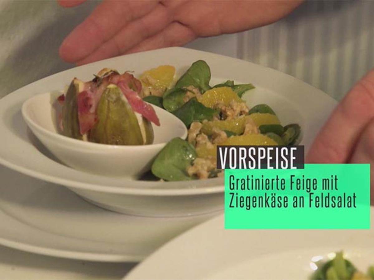 Gratinierte Feige Mit Ziegenkase An Feldsalat Rezept Kochbar De