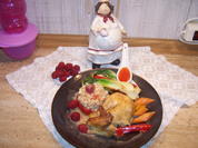 Mais- Poularde +Gemüse-Allerlei und Sößchen - Rezept - Bild Nr. 7648