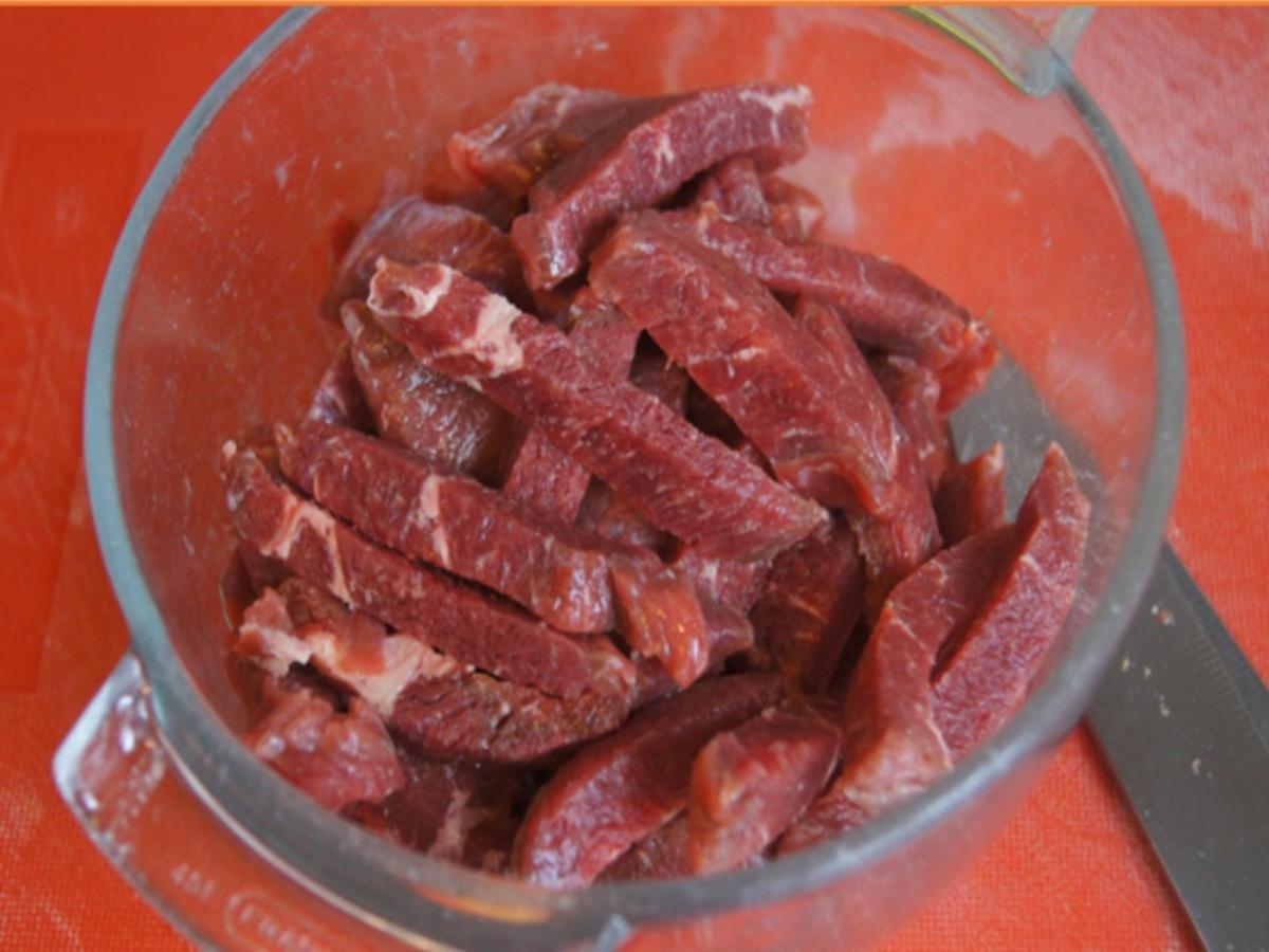 Rindfleisch mit Zuckerschoten und gelben Basmatireis - Rezept - Bild Nr. 5