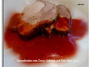 Karreebraten vom Duroc-Schwein mit Rote-Bete-Sauce - Rezept - Bild Nr. 7688