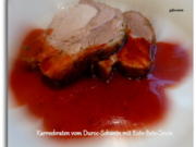Karreebraten vom Duroc-Schwein mit Rote-Bete-Sauce - Rezept - Bild Nr. 7688