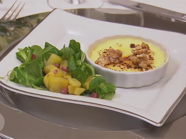 Frischkäse-Crème-Brûlée mit karamellisierten Walnüssen - Rezept - Bild Nr. 7688