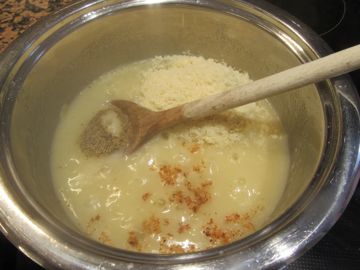 Gemüse: Lauchgratin mit Bouillon-Püree - Rezept - Bild Nr. 7692