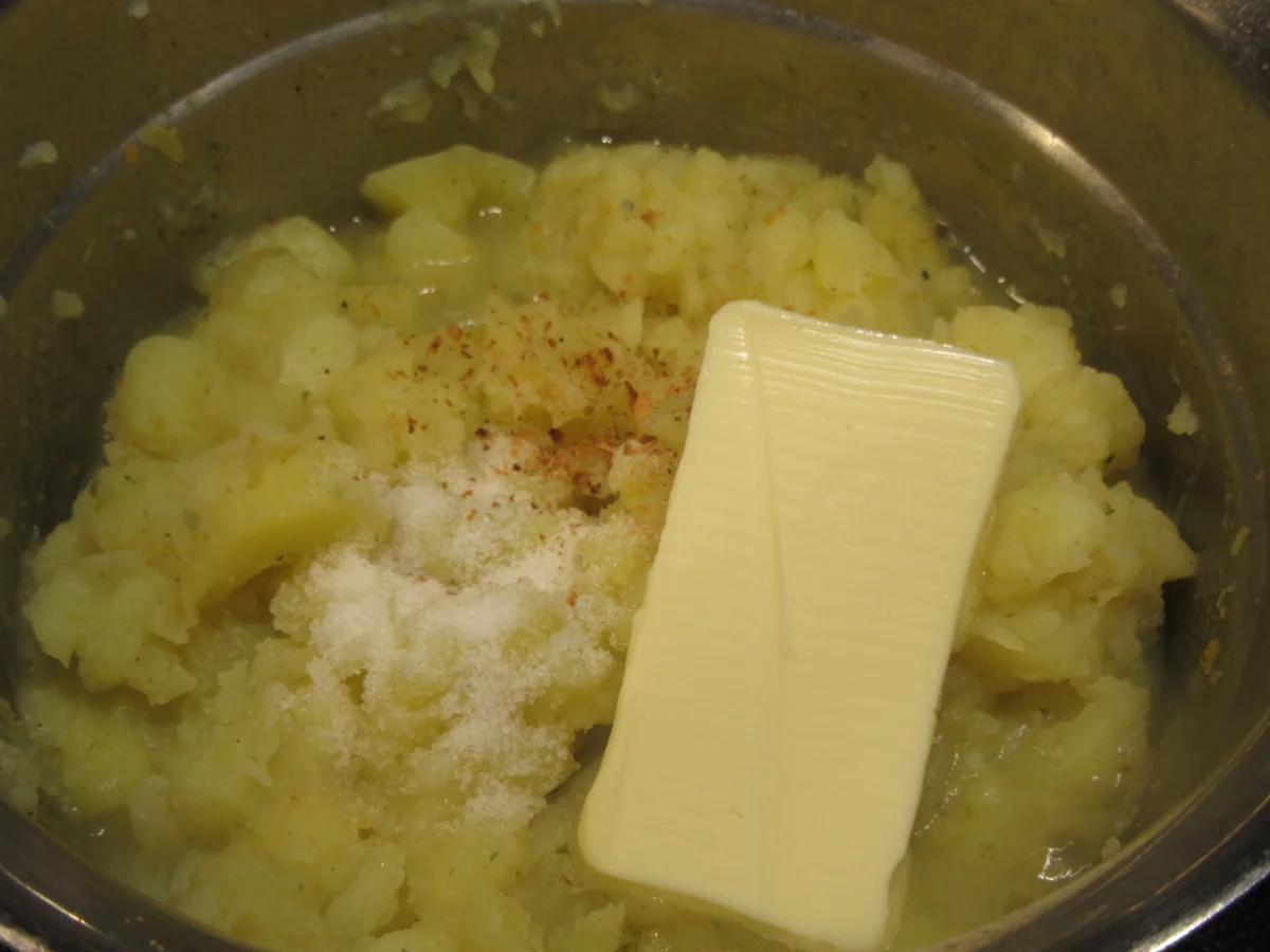 Gemüse: Lauchgratin mit Bouillon-Püree - Rezept - Bild Nr. 7698