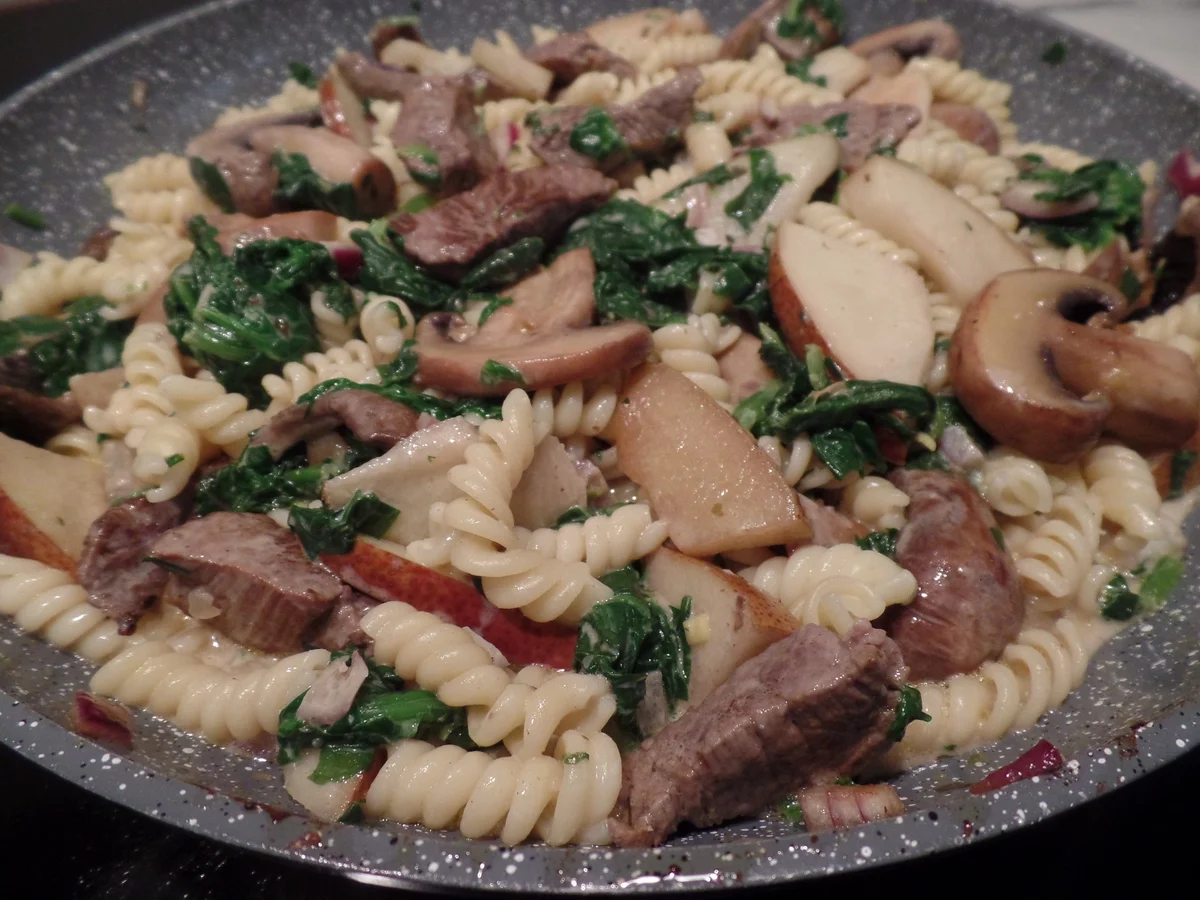 Geschnetzeltes mit Pilzen und Nudeln - Rezept - Bild Nr. 7703