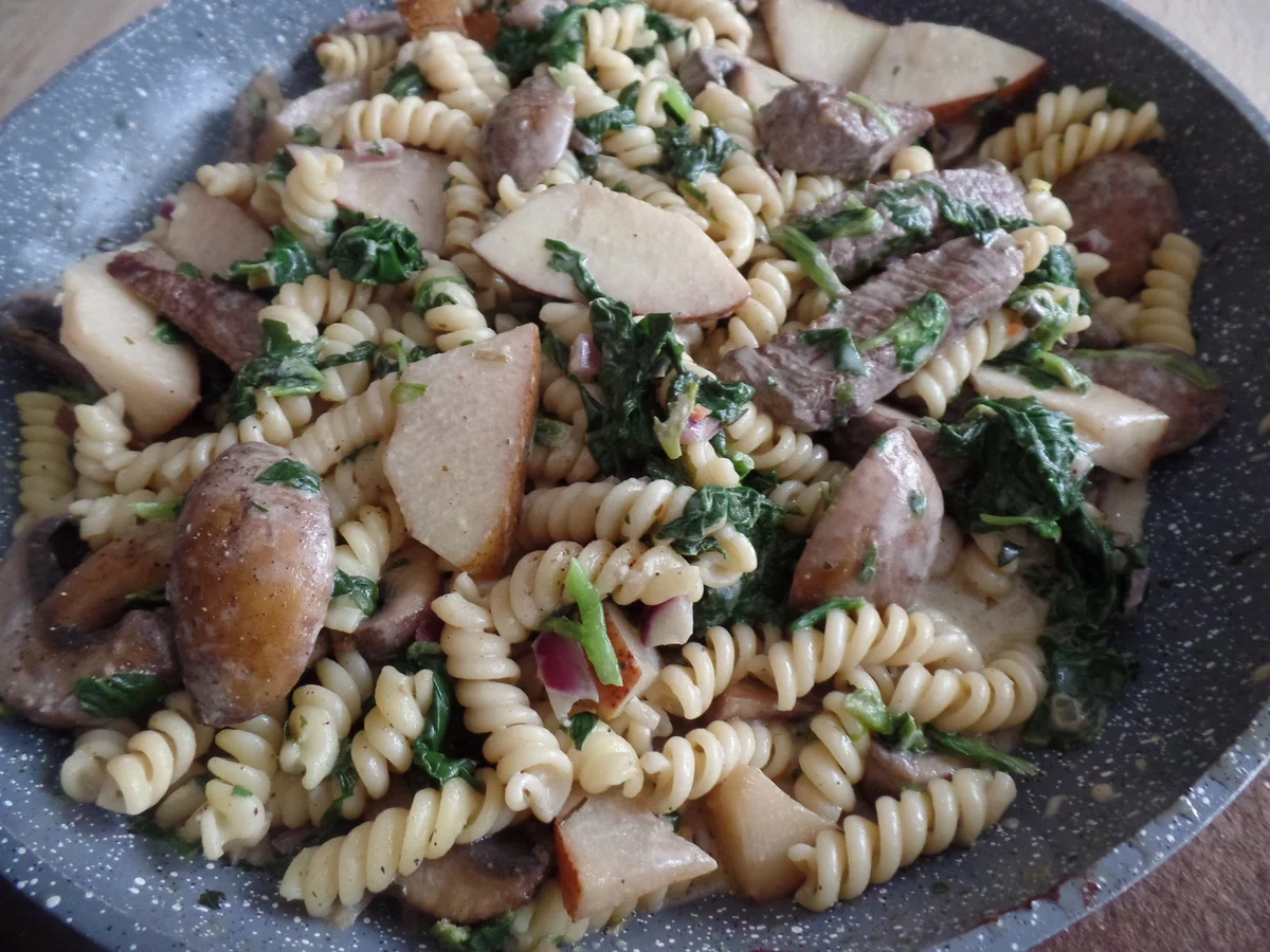 Geschnetzeltes mit Pilzen und Nudeln - Rezept - Bild Nr. 7704