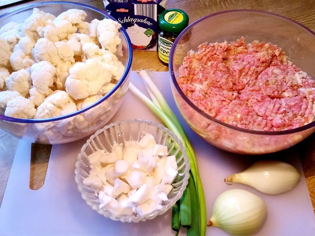 Rezept: Blumenkohltopf mit Hackbällchen Bild Nr. 4 Blumenkohltopf mit Hackbällchen - Rezept - Bild Nr. 4