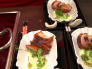 Geflammtes Cobia-Sashimi mit Salat und Soja Glaze - Rezept - Bild Nr. 7696