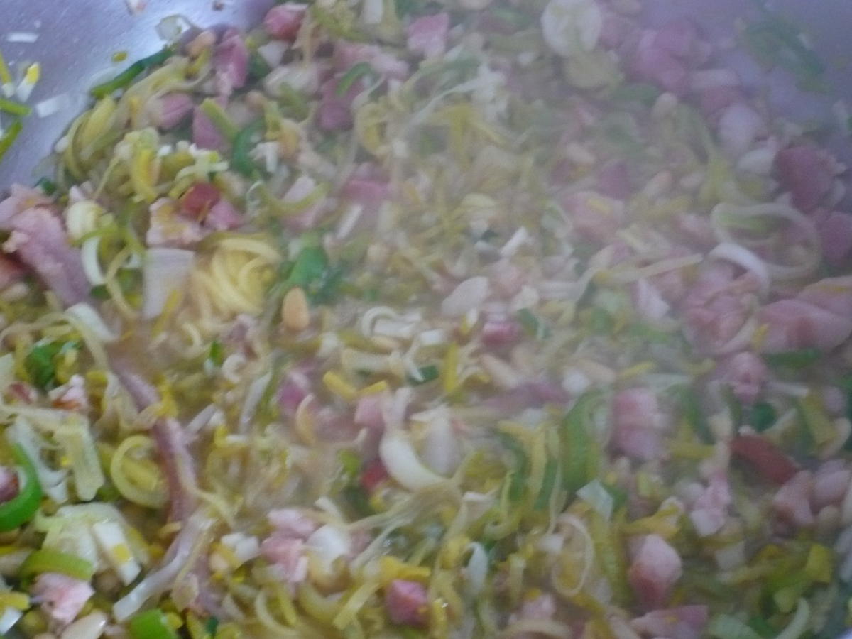 Spätzle mit Lauch und Speck - einfach - von rollimops