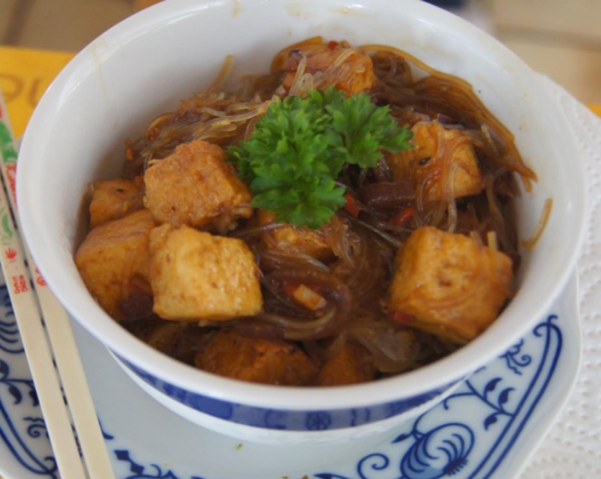 Herzhafter Tofu mit Glasnudeln - Rezept - Bild Nr. 3